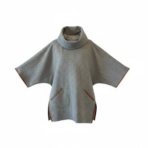 Ralph Lauren Gray Wool Cashmere Blend Tunic Sweater